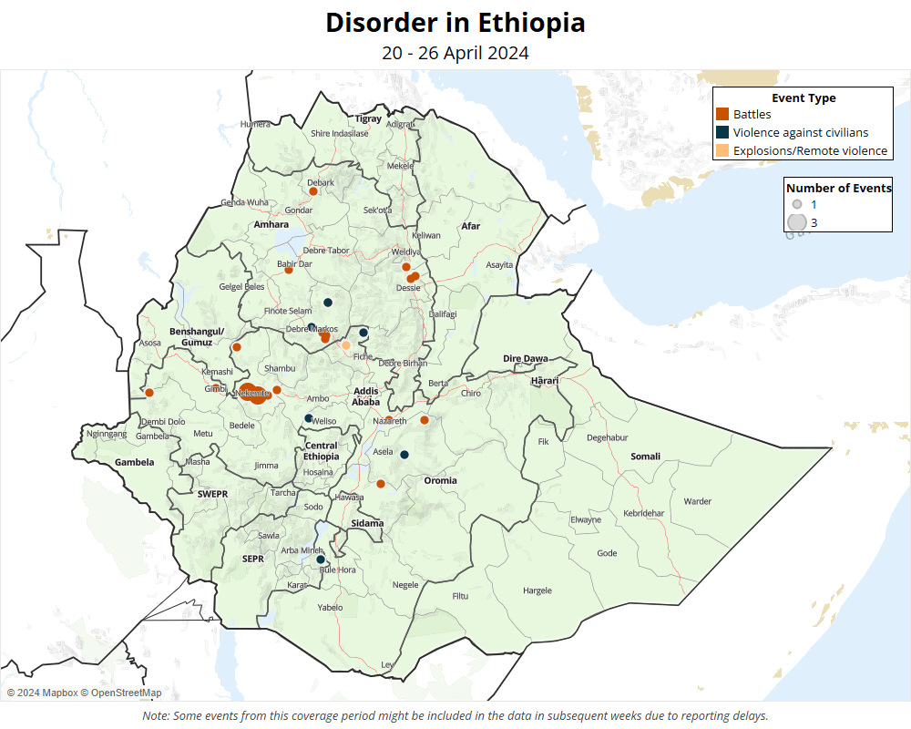 Map EPO Weekly Update (30 April 2024) - Disorder in Ethiopia