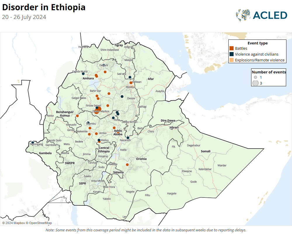 Map - Ethiopia Weekly Update (30 July 2024)