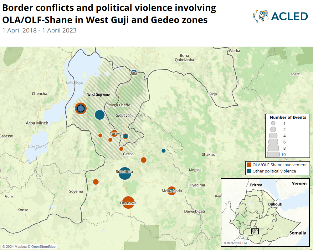 Conflict map_West-Guji - April 2018 - April 2023