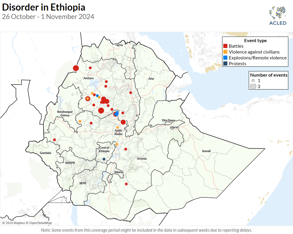 Map - Ethiopia Weekly Update (5 November 2024)