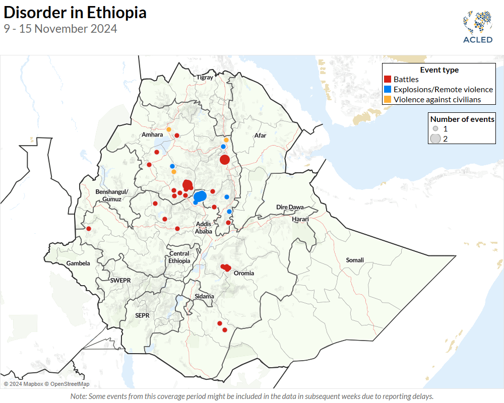 Map - Ethiopia Weekly Update (19 November 2024)