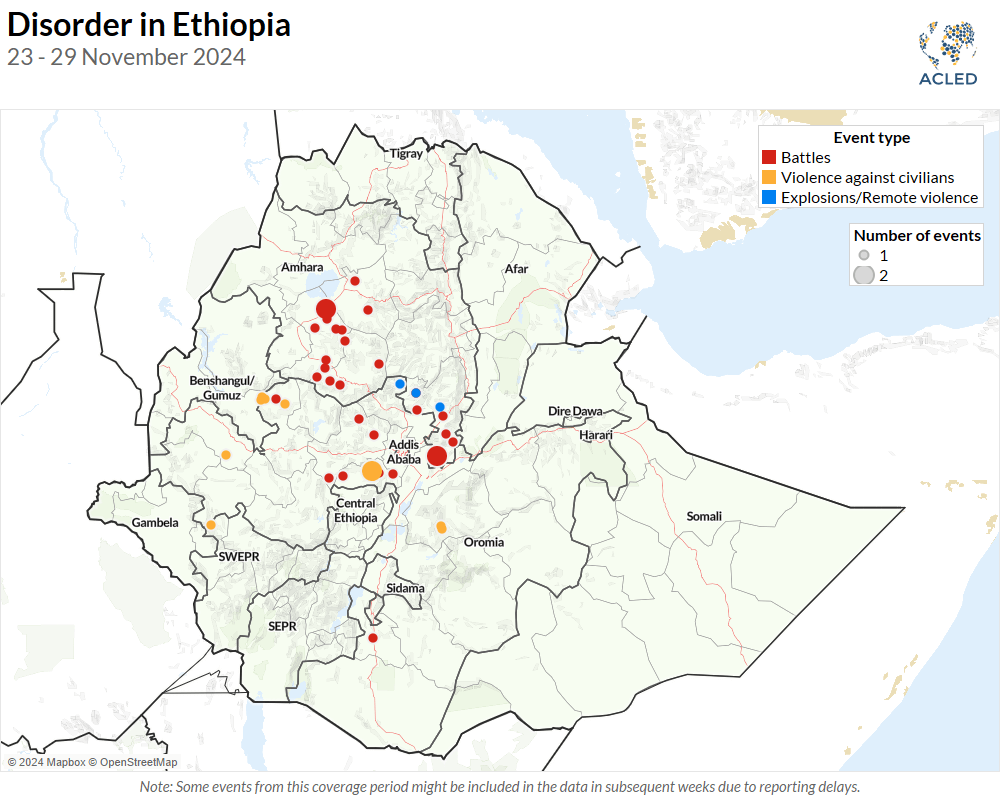 Map - Ethiopia Weekly Update (3 December 2024)