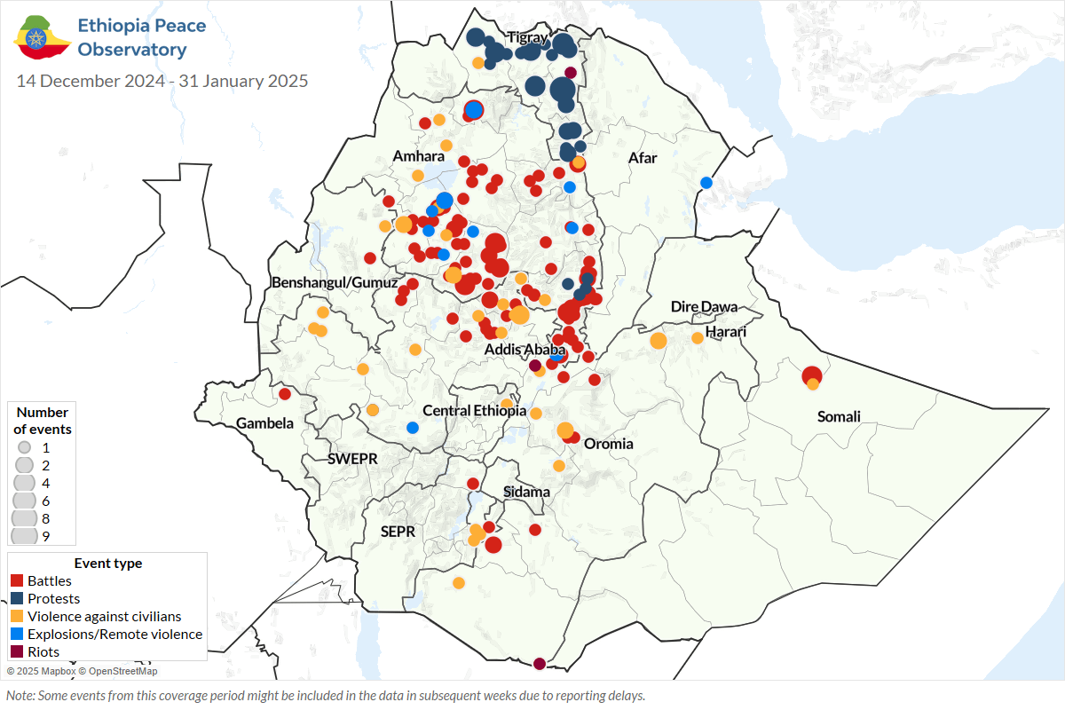 Ethiopia Peace Observatory situation update 5 February 2025