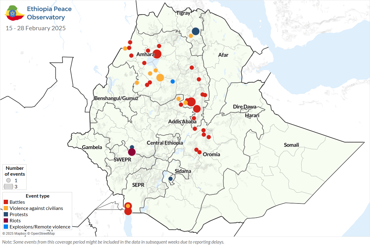 Map - Ethiopia situation update (5 March 2025)