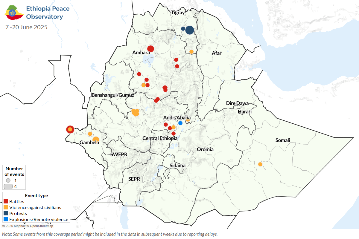 Ethiopia situation update (25 June 2025) Map - Ethiopia situation update (25 June 2025)